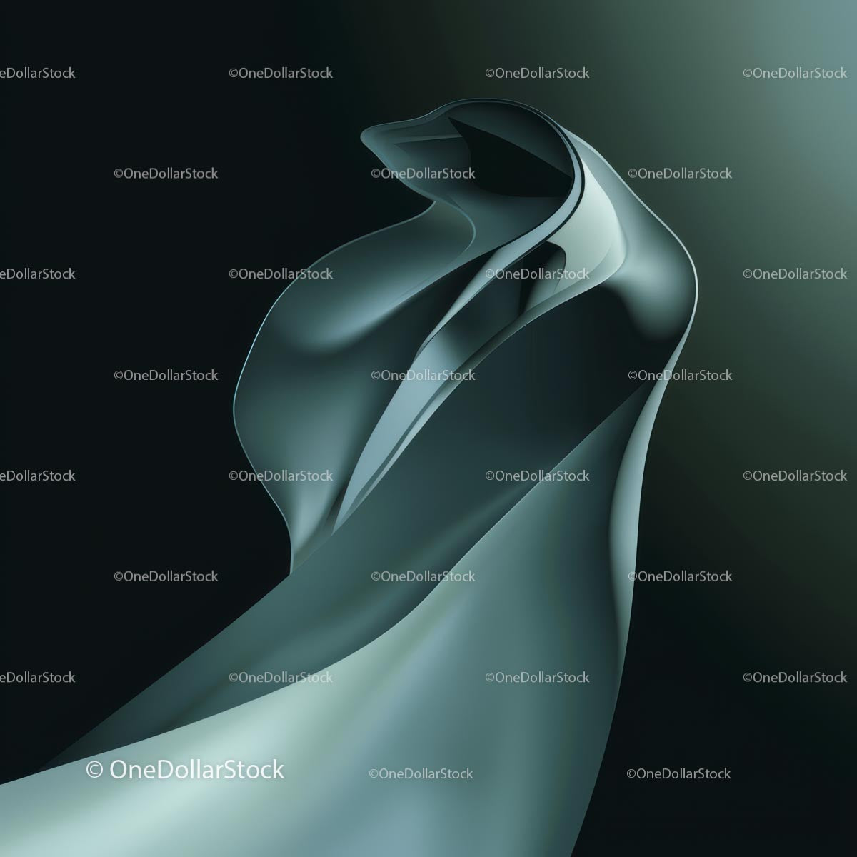 Abstract Flowing Fabric with Dynamic Shapes