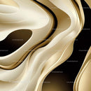Elegant Wavy Beige Abstraction with Flowing Shapes