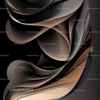 Elegant Abstract Waves in Monochrome Design