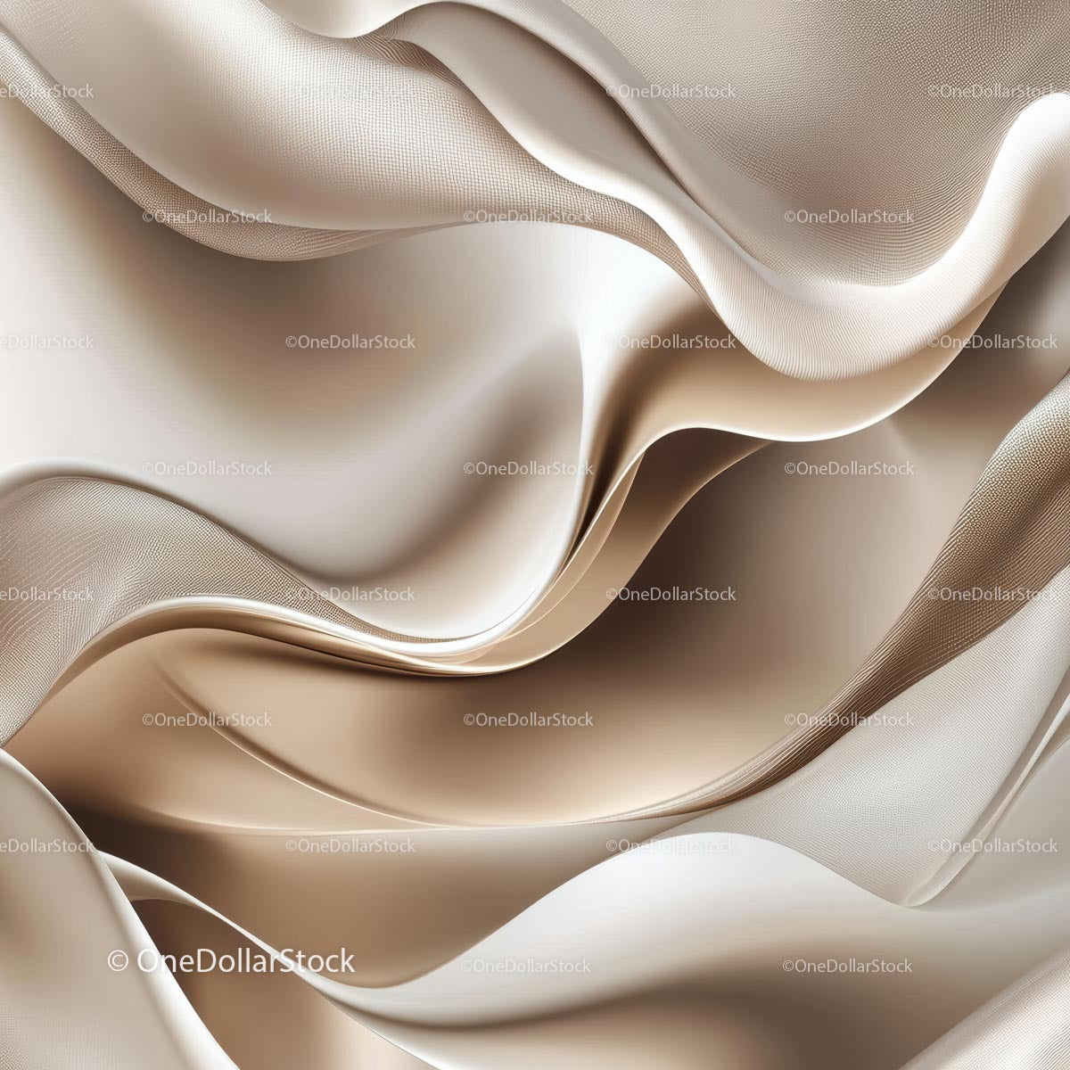 Elegant Beige Satin Fabric with Gentle Folds