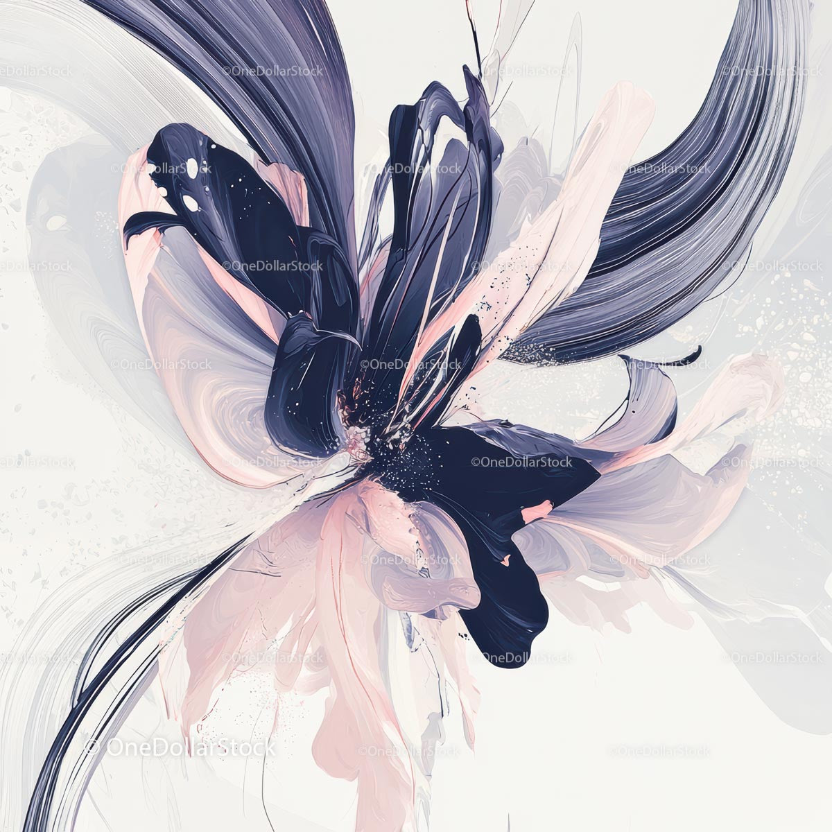 Abstract Fluid Art with Dynamic Pastel Swirls