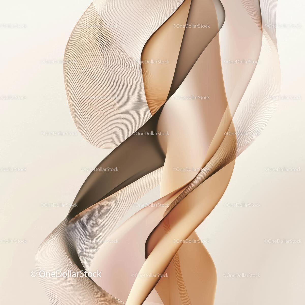 Elegant Abstract Art with Beige Tones and Fluid Motion