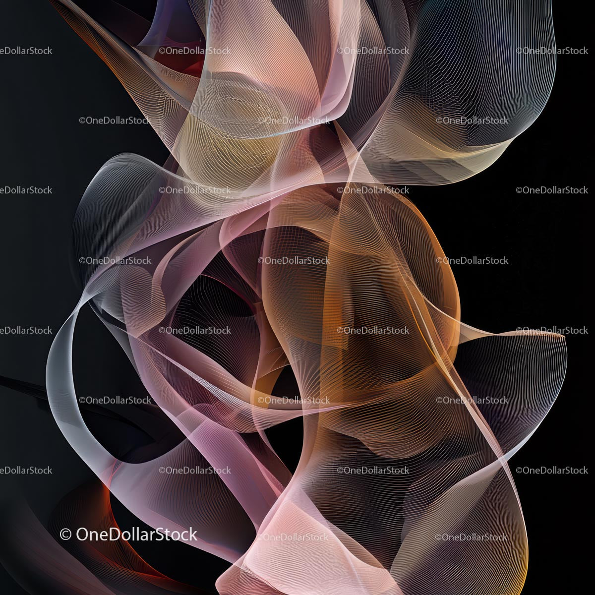Abstract Flowing Lines in Dynamic Color Pattern
