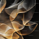 Elegant Abstract Waves with Golden Hues