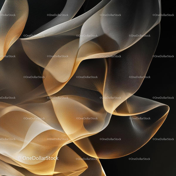Elegant Abstract Waves with Golden Hues