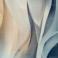 Elegant Abstract Art with Flowing Curves and Soft Tones