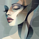 Abstract Portrait of a Woman in Elegant Soft Tones