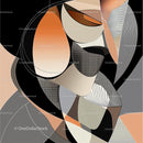 Modern Abstract Art with Geometric Shapes and Earth Tones
