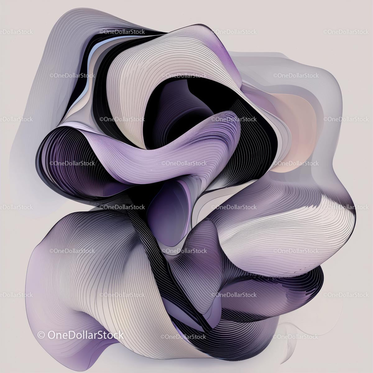 Elegant Abstract Swirls in Modern Purple Tones