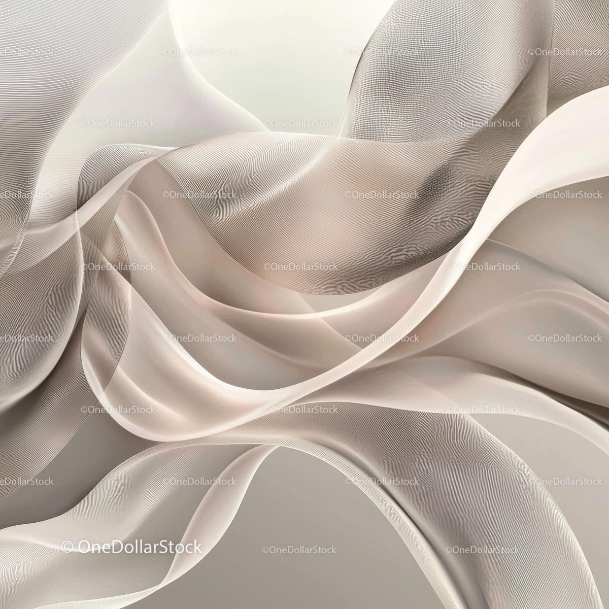 Elegant Beige Flowing Fabric Abstract Art