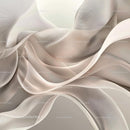 Elegant Beige Flowing Fabric Abstract Art