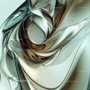 Futuristic Abstract Metallic Swirl Design