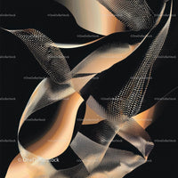 Abstract Flowing Curves with Mesh Texture