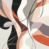 Modern Abstract Design with Flowing Shapes and Vibrant Colors