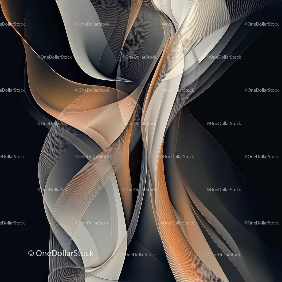 Modern Abstract Fluid Motion with Elegant Wave Patterns