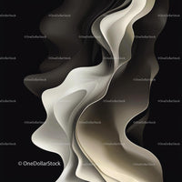 Abstract Monochrome Flowing Curves and Waves