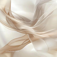 Fluid Abstract Fabric in Soft Beige Tones
