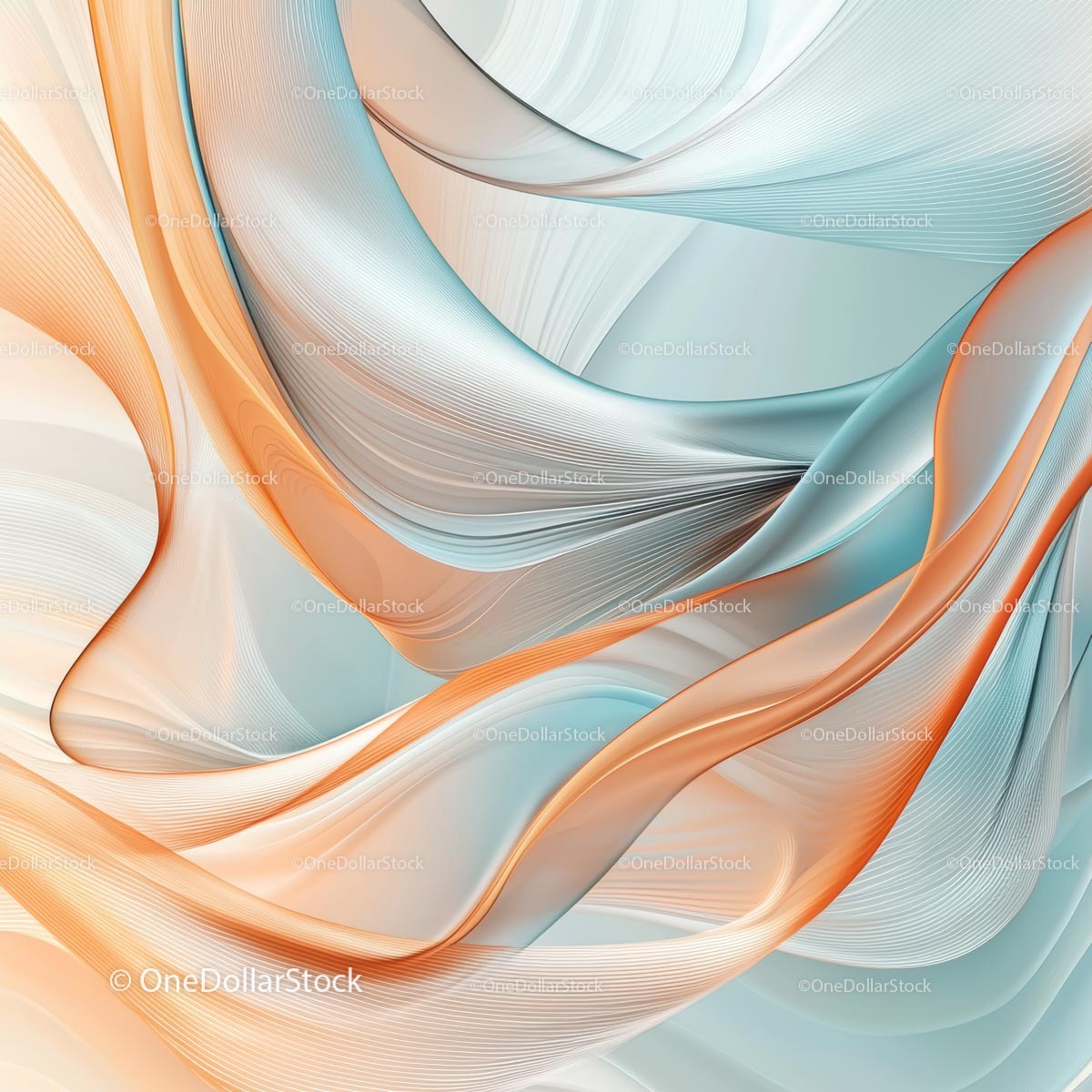 Abstract Flowing Wave Pattern with Soft Pastel Colors