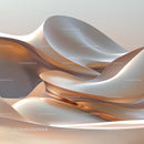 Abstract Metallic Waves with Fluid Curves and Textures