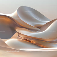 Abstract Metallic Waves with Fluid Curves and Textures