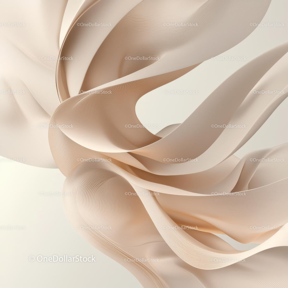 Elegant Abstract Beige Waves with Soft Curves