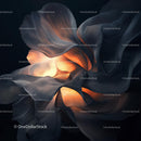 Abstract Swirling Form with Vibrant Light and Textures