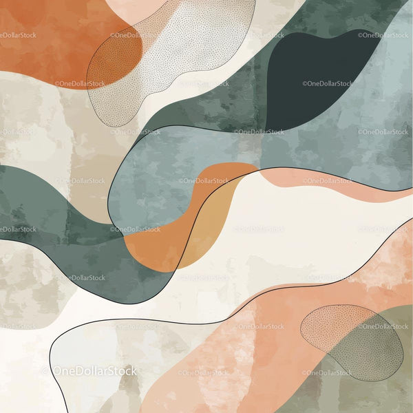 Abstract Wavy Pattern with Pastel Colors