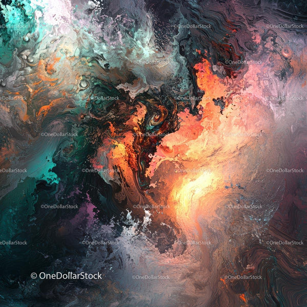 Vibrant Abstract Fluid Art with Swirling Patterns