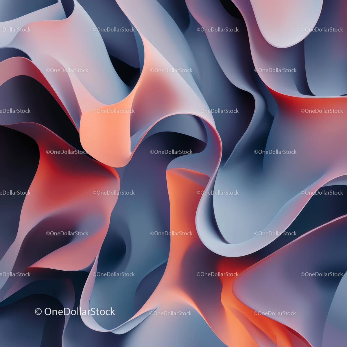 Abstract Fluid Shapes with Vibrant Colors