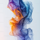 Abstract Colorful Waves with Blue and Orange Contrast