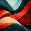 Dynamic Abstract Waves in Vibrant Colors