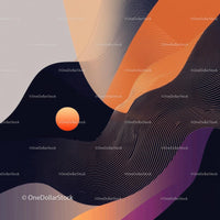 Vibrant Abstract Waves with Sunset Colors