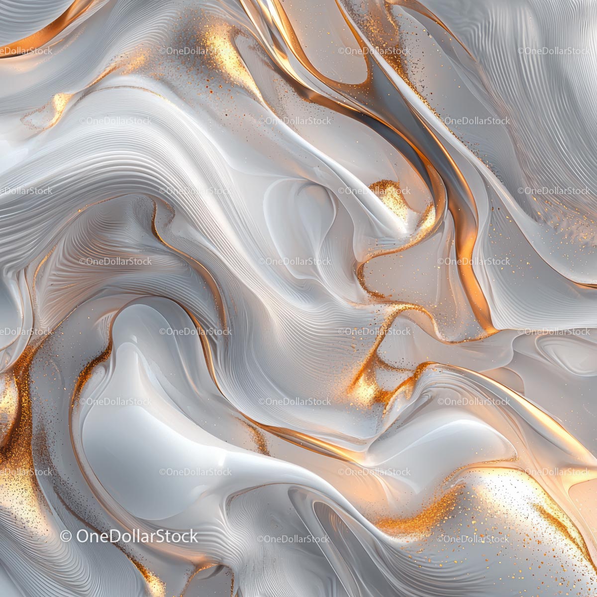 Elegant Abstract Fluid Gold and Silver Texture