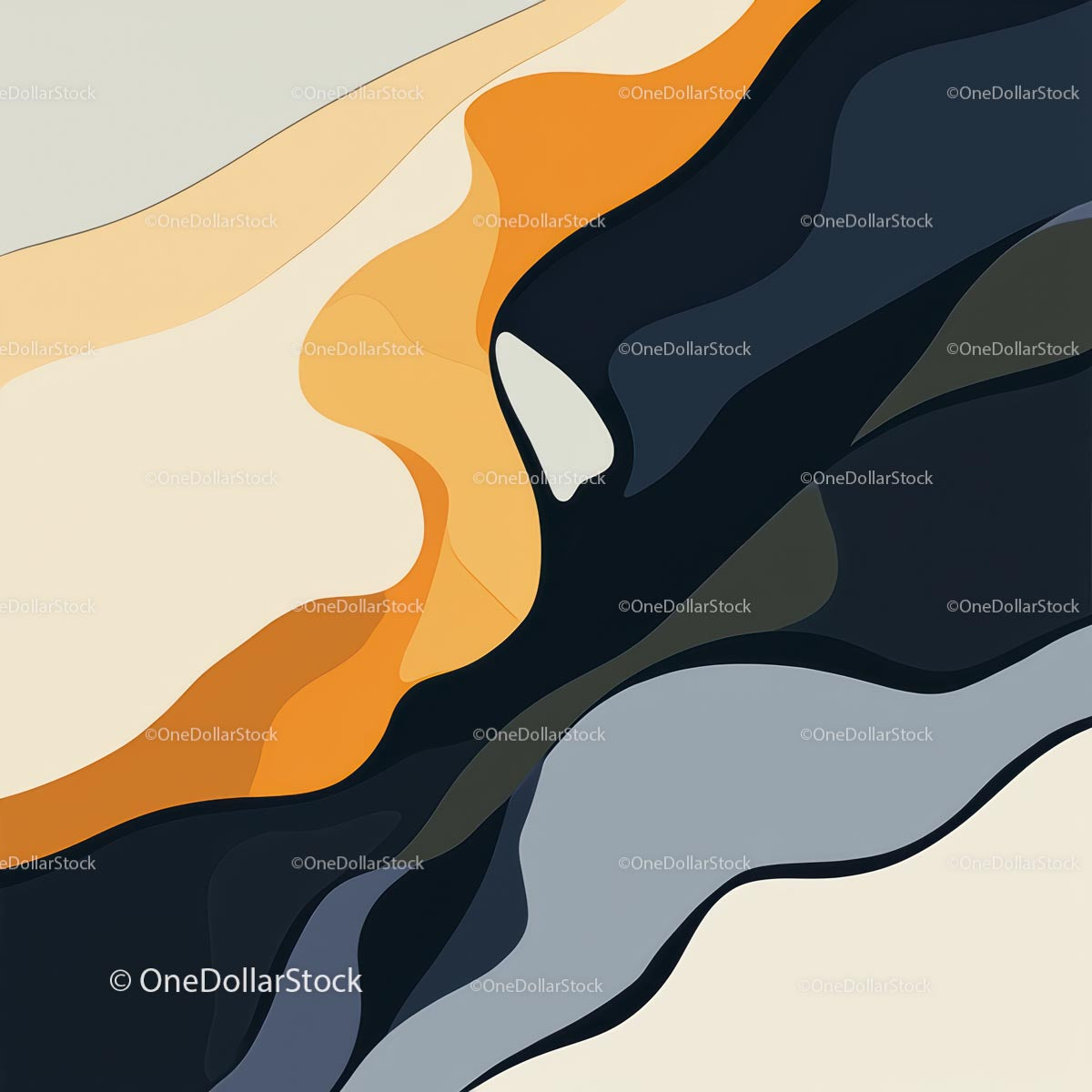 Dynamic Abstract Design with Vibrant Fluid Shapes