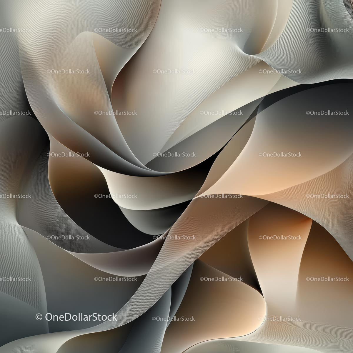 Abstract Flowing Fabric in Neutral Tones