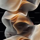 Flowing Abstract Lines with Golden and Black Hues