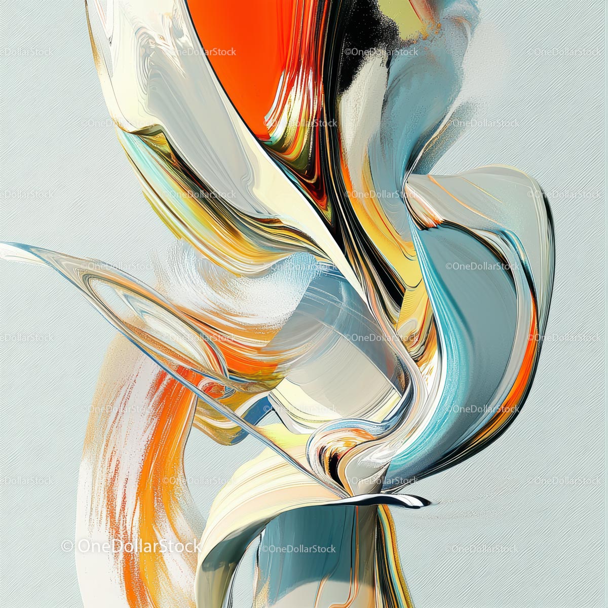 Dynamic Abstract Fluid Art with Vibrant Colors