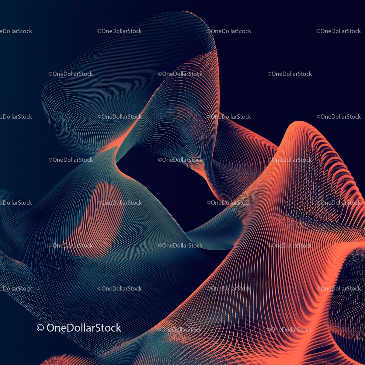 Abstract Flowing Lines with Vibrant Colors