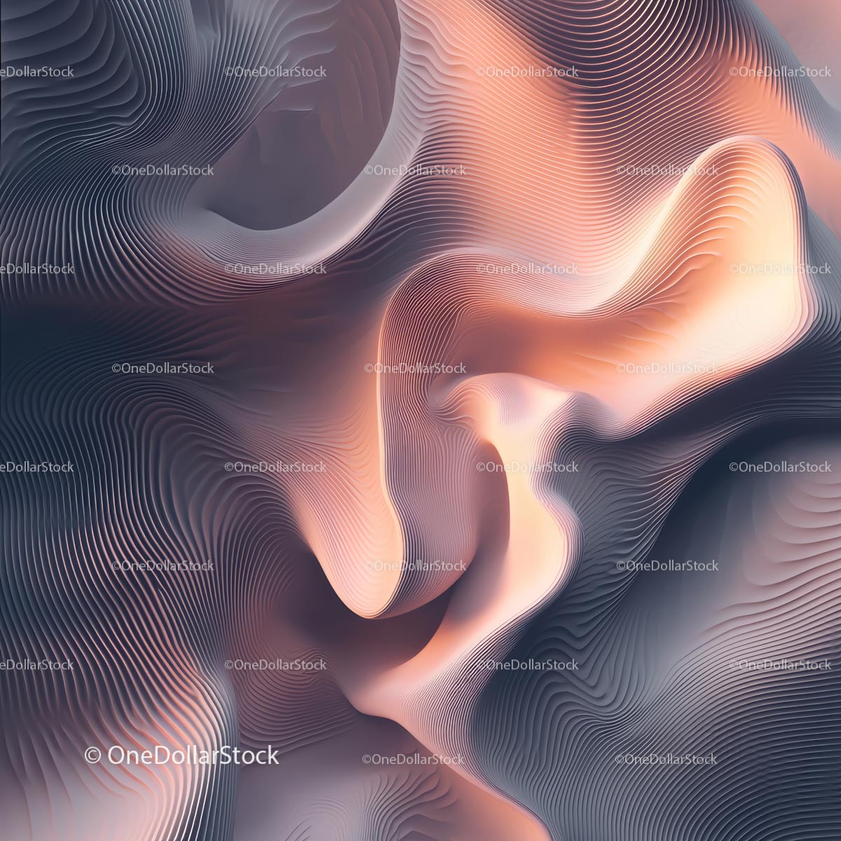 Abstract Fluid Shapes with Soft Gradients and Curves