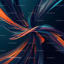 Abstract Intertwined Ribbons in Vibrant Colors
