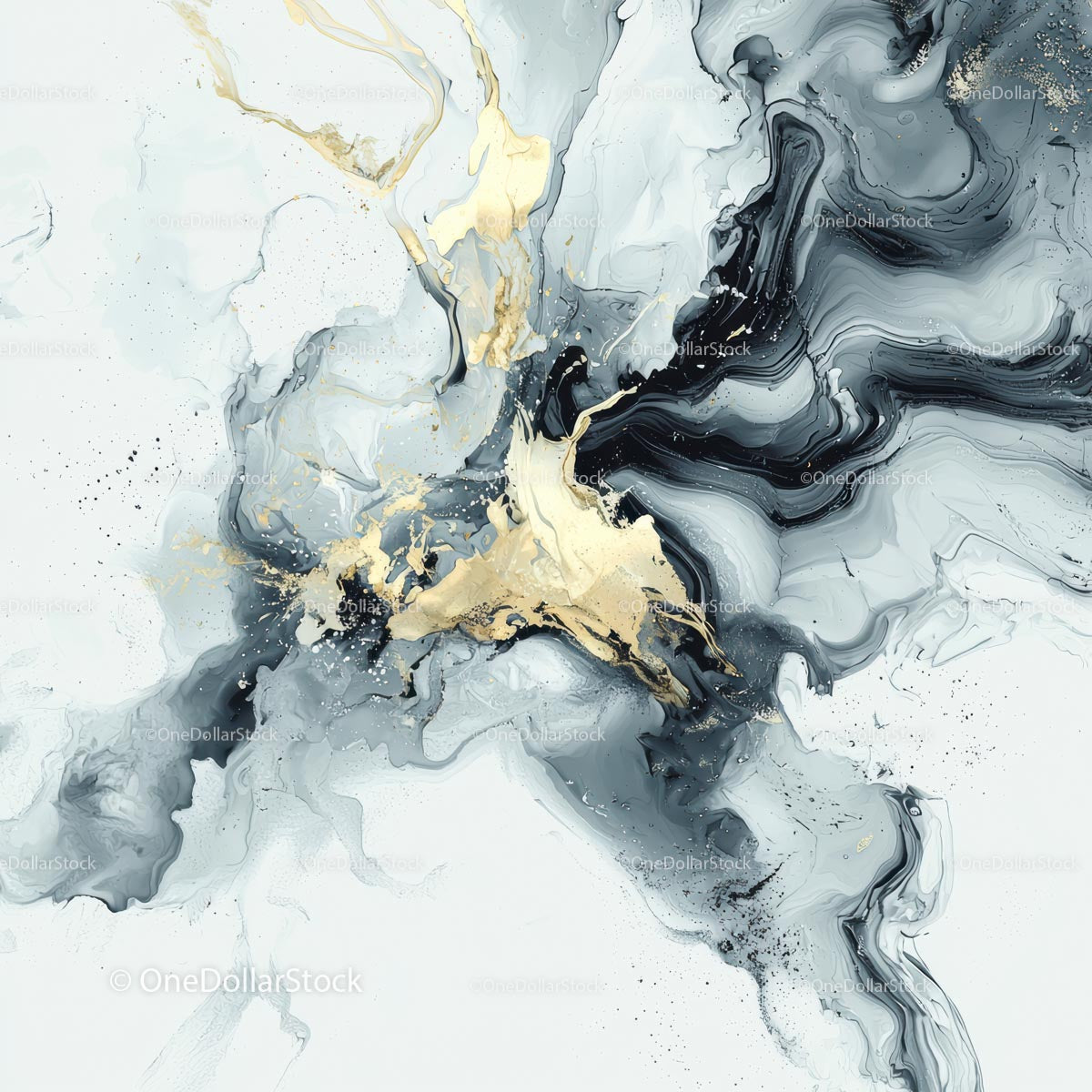Elegant Marble Texture with Gold Accents