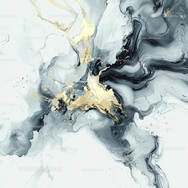 Elegant Marble Texture with Gold Accents