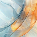 Abstract Flowing Curves in Blue and Orange