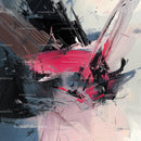 Dynamic Abstract Composition with Pink and Grey Tones