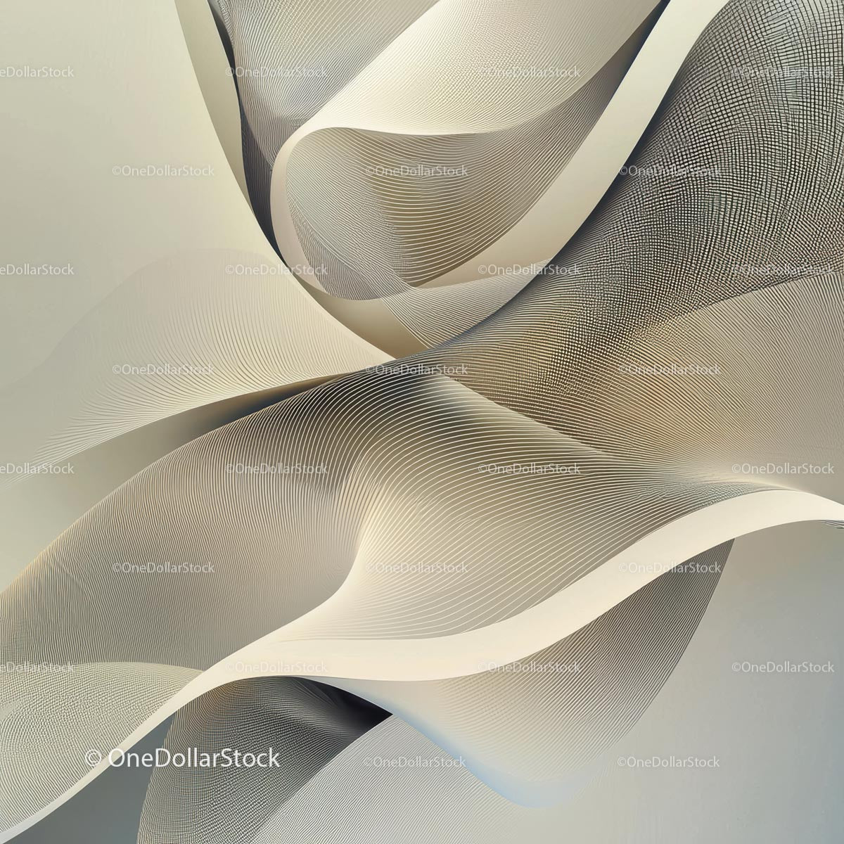 Elegant Abstract Waves with Beige and Smooth Lines
