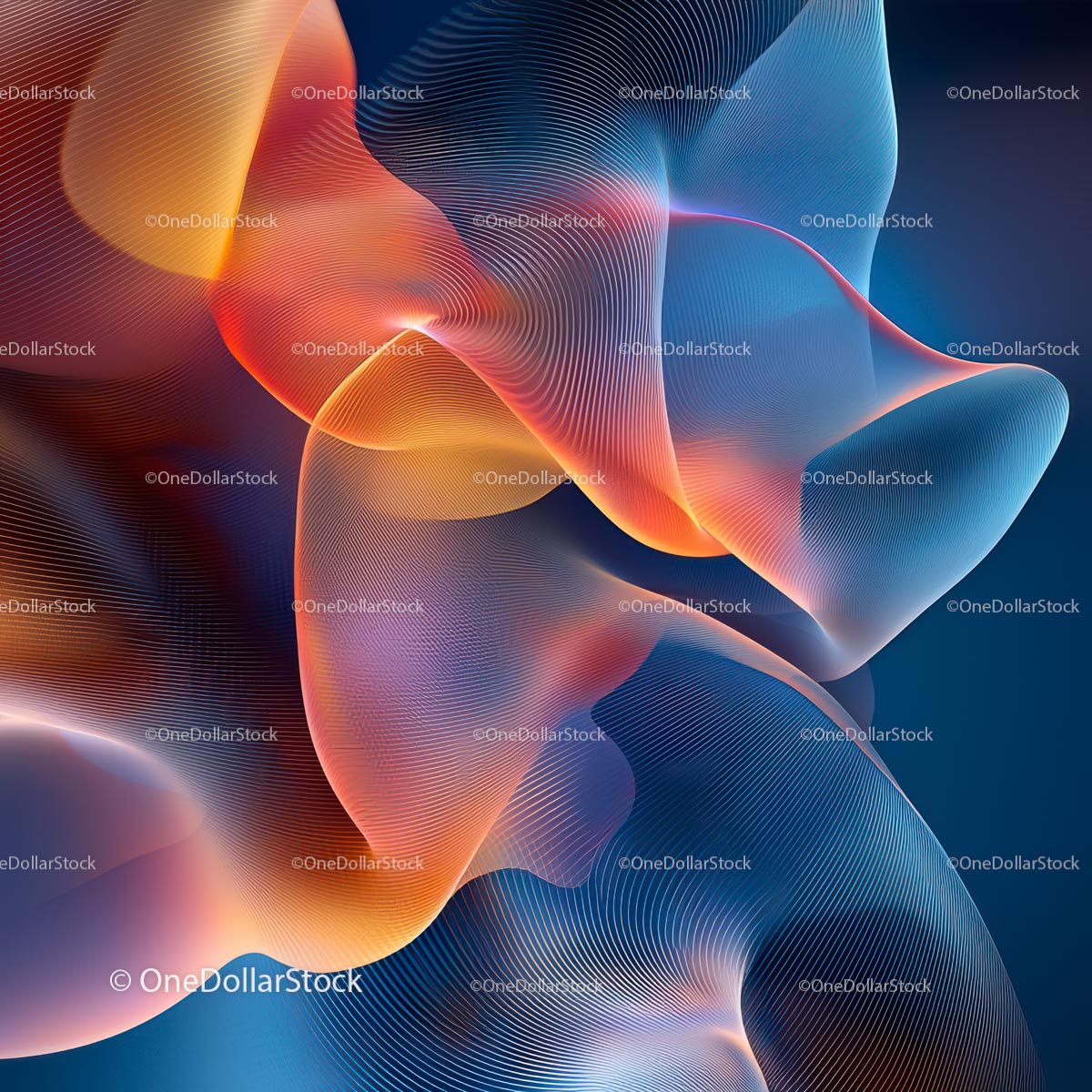Colorful Abstract Waves with Vibrant Gradient