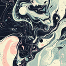 Abstract Fluid Art with Swirling Marble Pattern