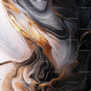 Black and Gold Fluid Art with Marble Texture