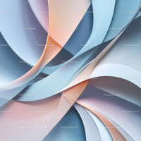 Abstract Pastel Wave Design with Soft Curves