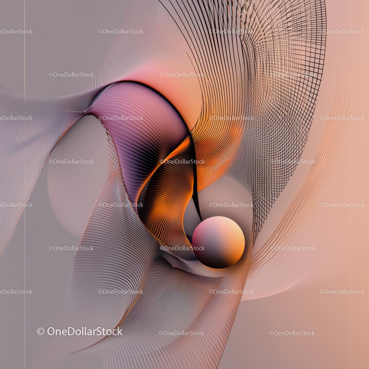 Abstract Geometric Composition with Soft Gradients